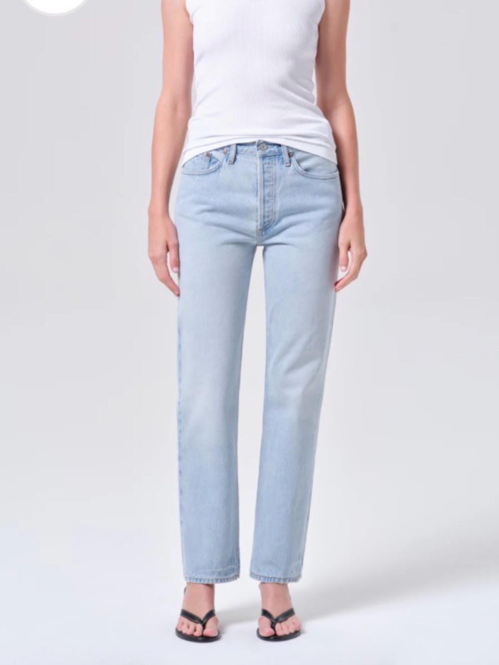 Agolde Lana Jean in Interim Light Blue Women's Straight-Leg Jeans Size 26